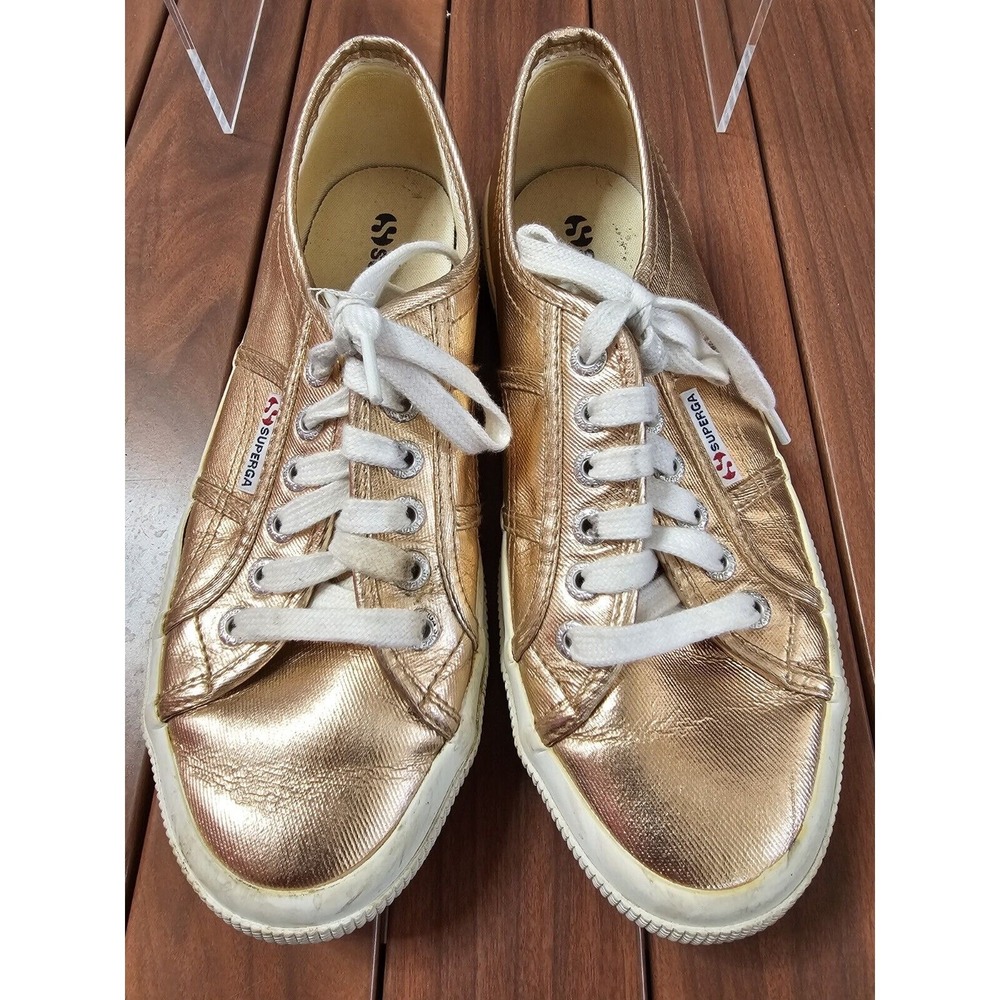 Superga 2750 Cotu Metallic Rose Gold Sneakers Womens 39 8